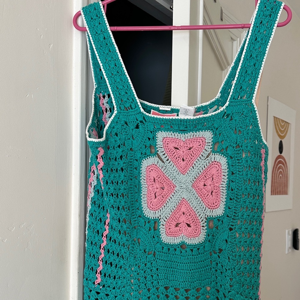 Kate Spade Women’s Crochet Dress - Teal and Pink - Picture 6 of 7